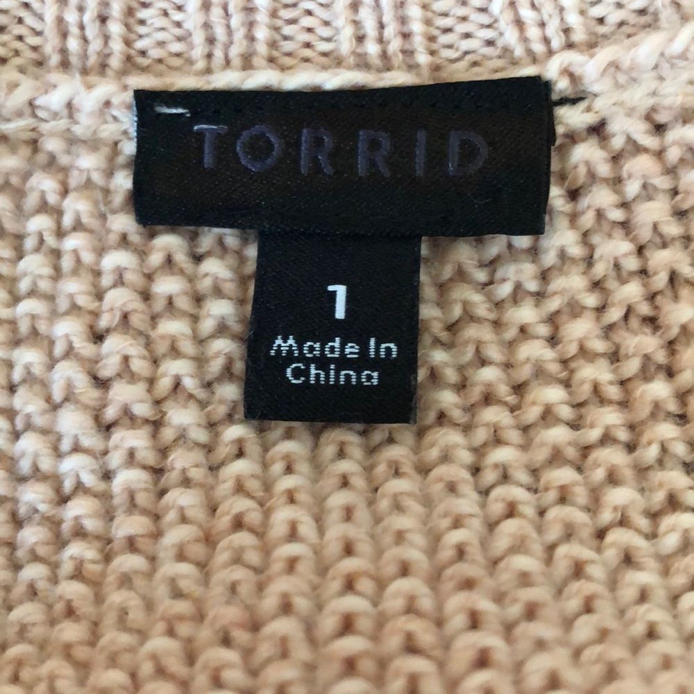 Torrid Blush Pink Knit Love Sweater 1 1X - Picture 12 of 14
